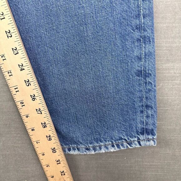 BIG STAR Jeans Women’s 32 Blue High Rise Distressed Straight Leg Baggy Loose - Picture 9 of 11
